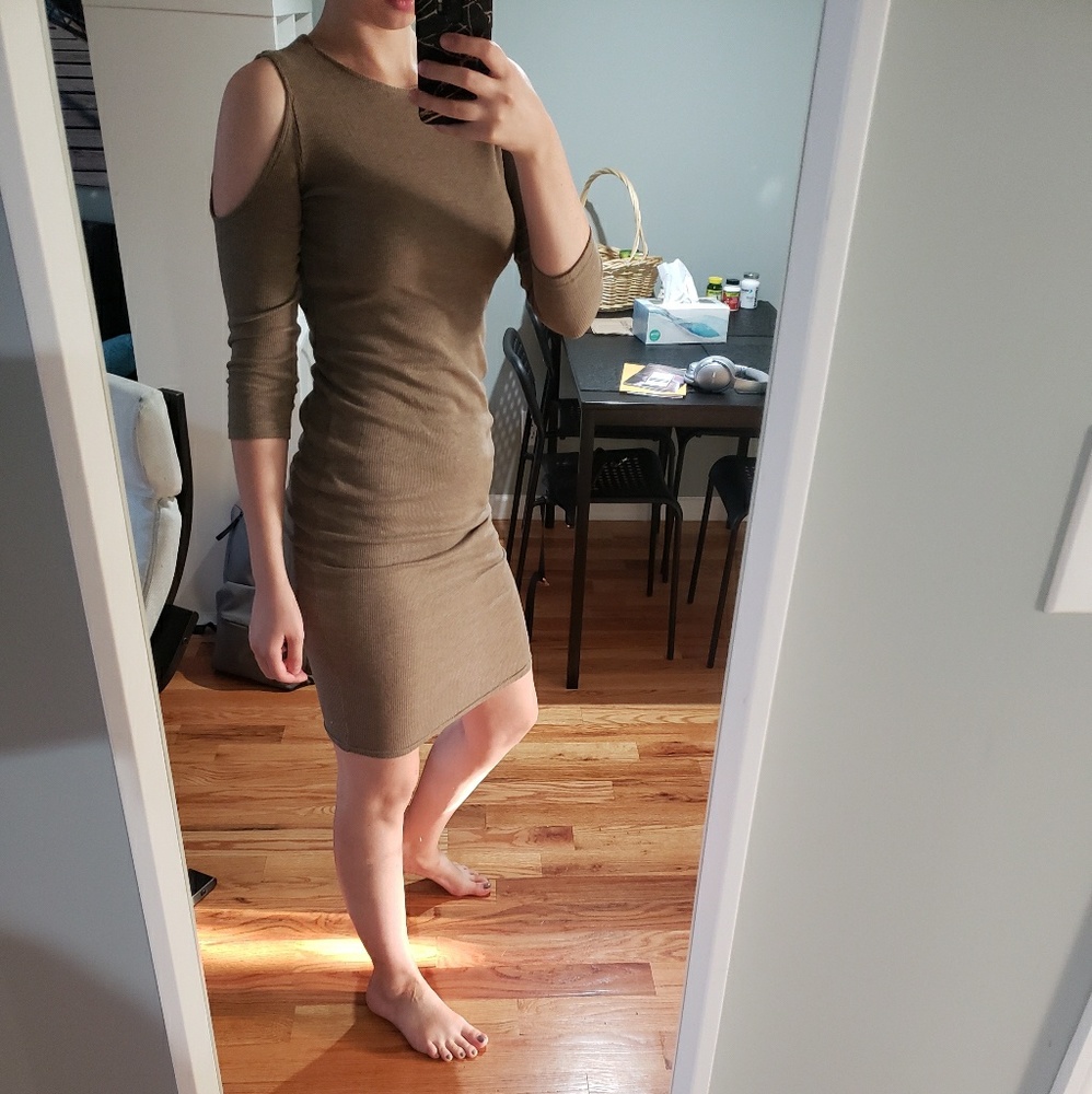 Mistress Rocks Ribbed Midi dress